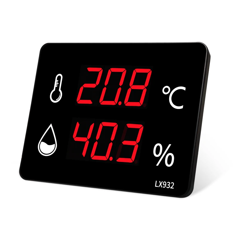 Termômetro Digital Interior e Exterior Higrômetro de Tela Grande Sensor de Temperatura e Umidade Sala de Sauna com Ferramentas Domésticas