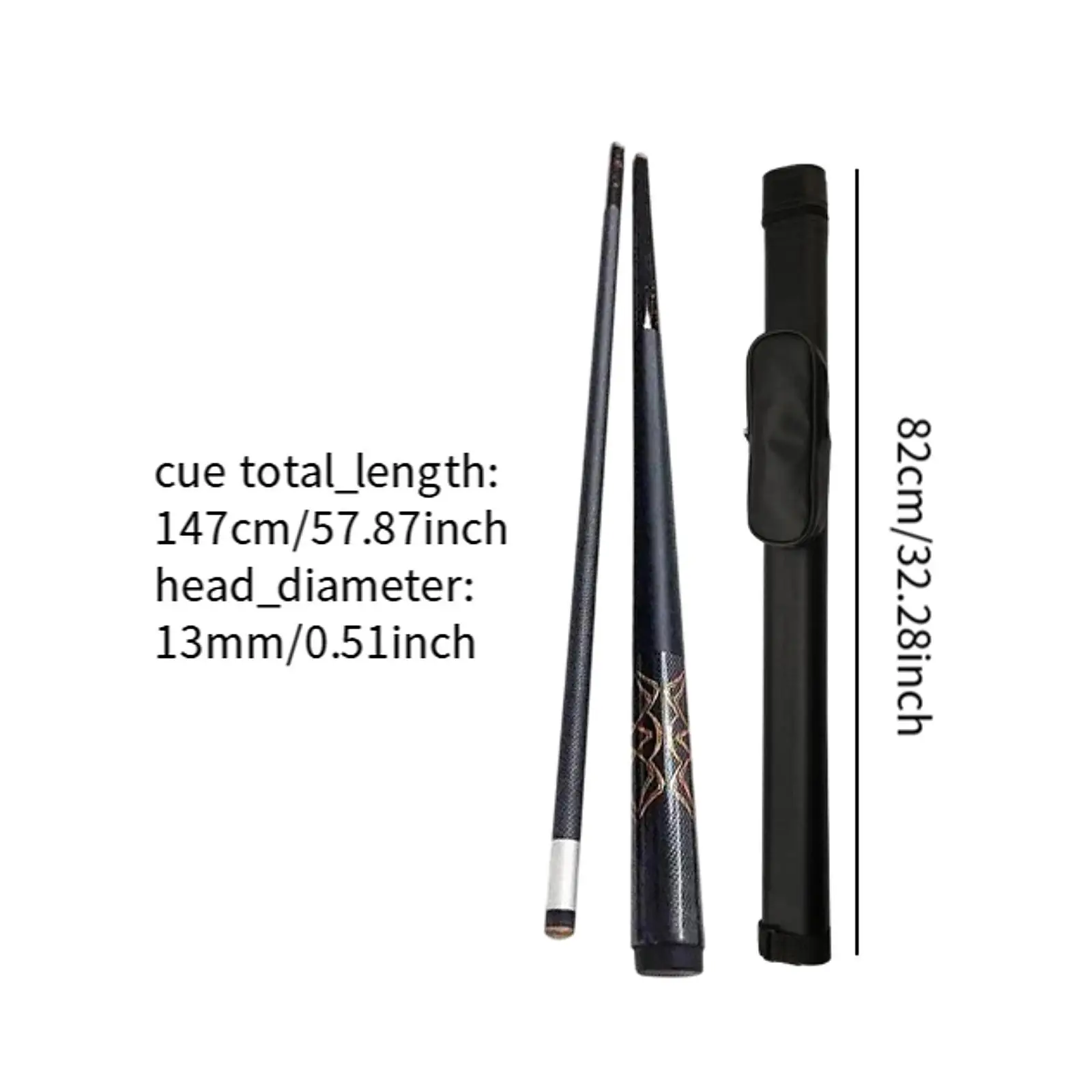 1/2 split piscina cue acessórios elegante artesanal de fibra carbono snooker cue para homens jogadores de bilhar esportes entusiastas das mulheres