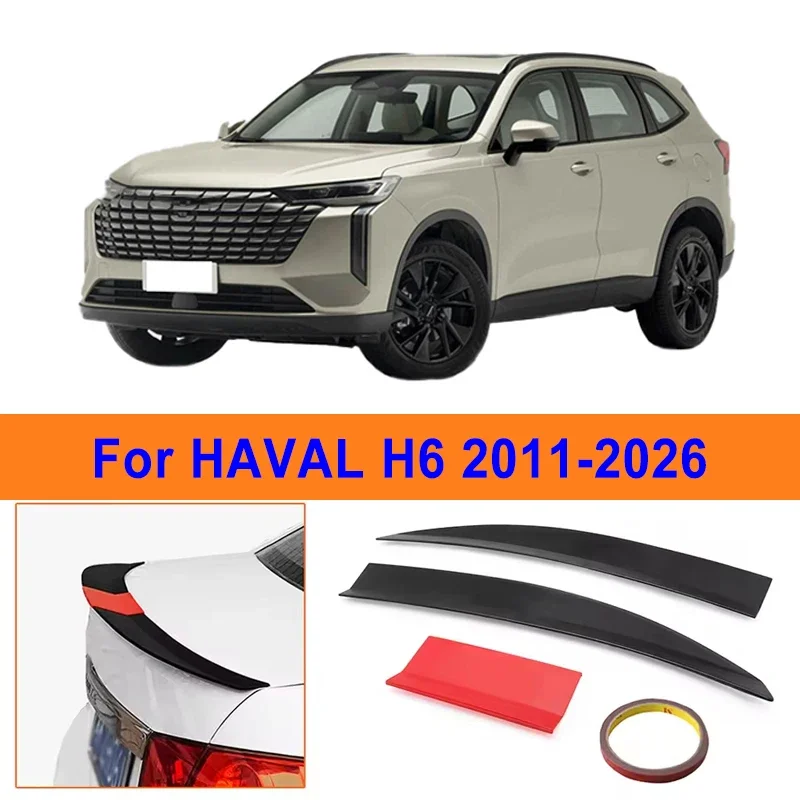 

For HAVAL H6 2011-2026 3-Section ABS Rear Trunk Spoiler 115-125cm Adjustable Sports Decor Top Wing Car Exterior Parts
