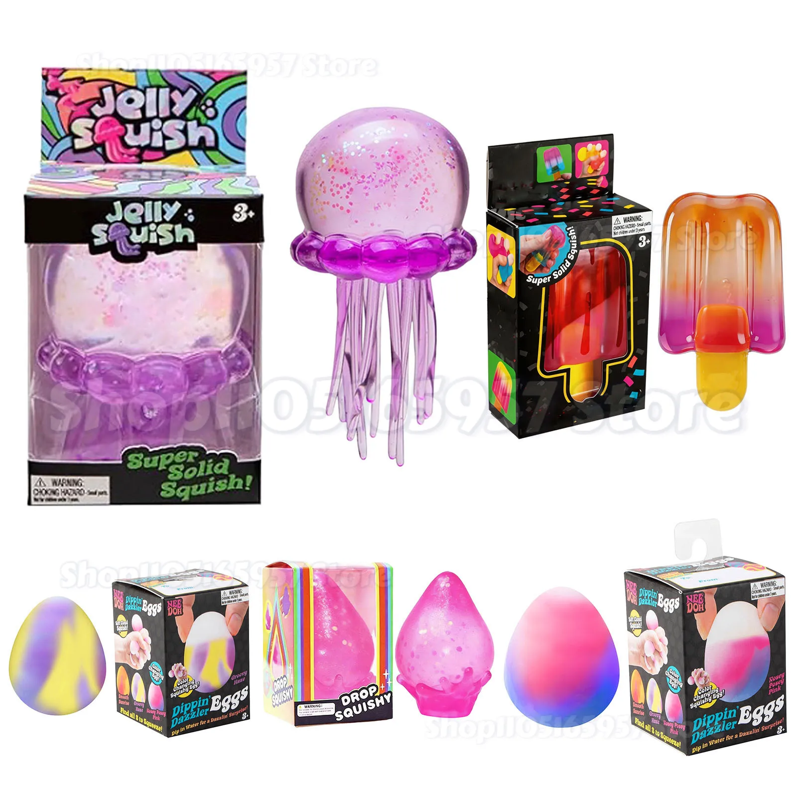 

New Arrival NeeDoh Golden Egg Hunt Surprise Blind Box Easter Squishy Fidget Toy for Kids Holiday Party Gift