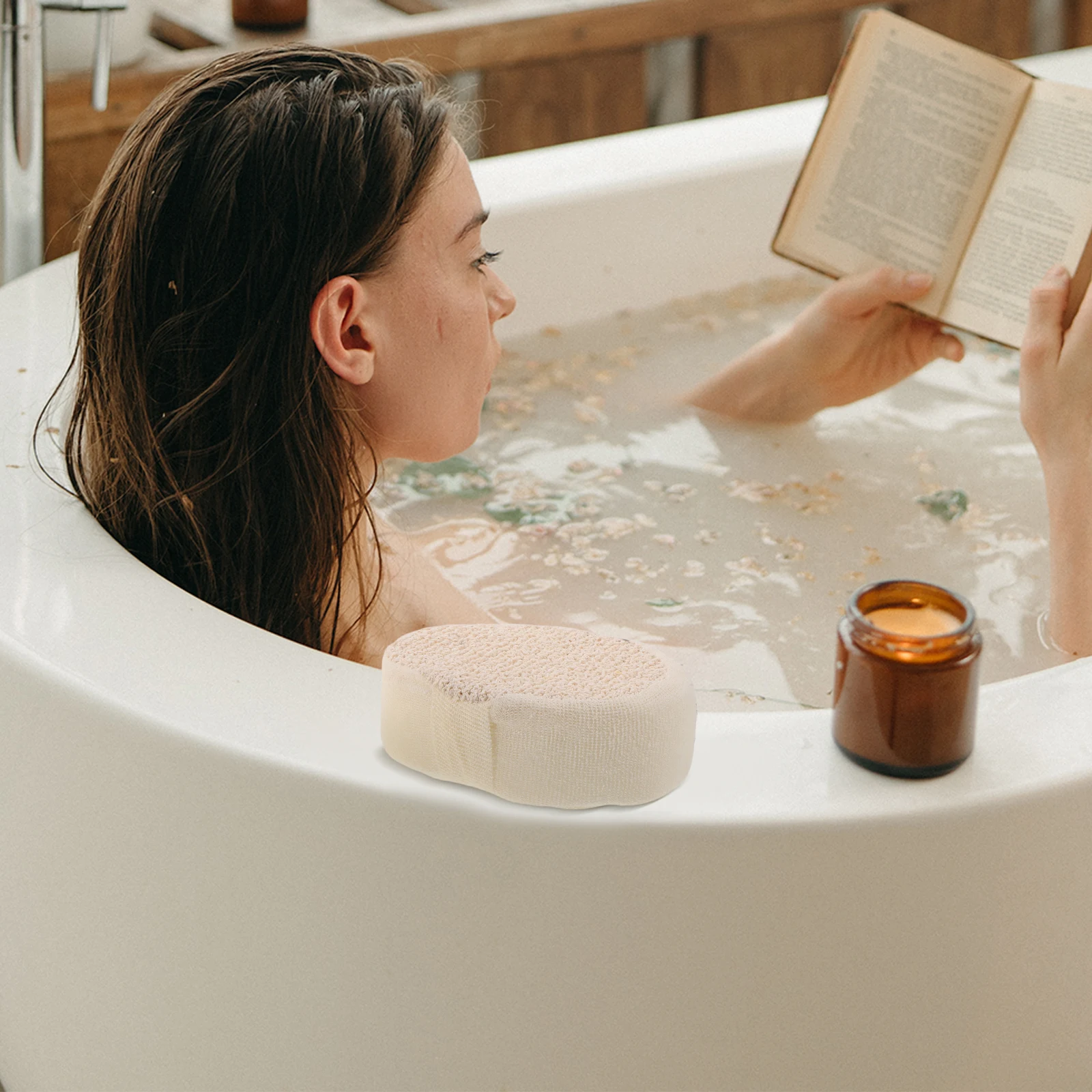 

2 Pcs Sisal Cleansing Sponge Body Sponges for Shower Scrub Deep Cleaning Bath Loofah Bathing Accessories Back Scrubber