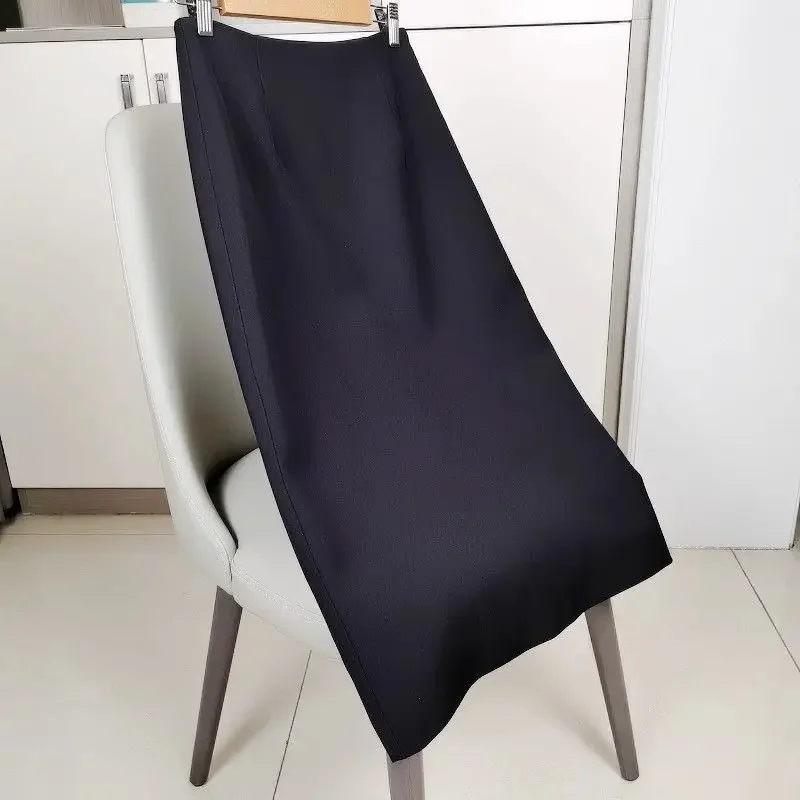 Black skirt female summer and autumn 2024 new high-grade fashion temperament Joker professional skirt suit A straight skirt