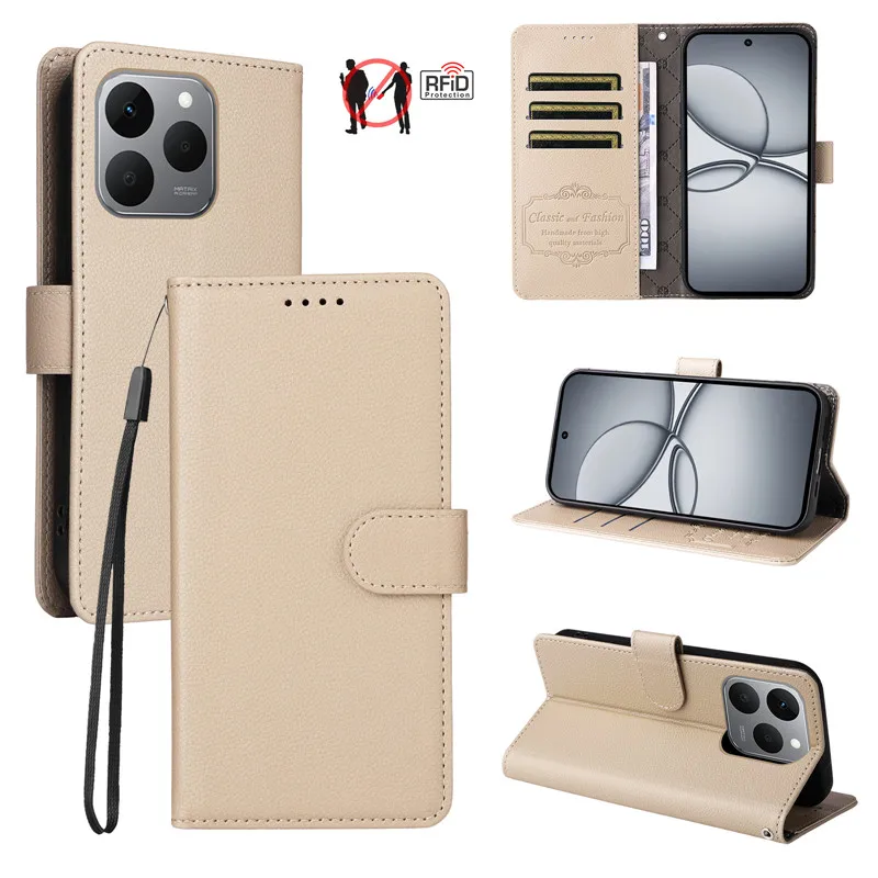 15T مكافحة سرقة المحفظة حالة الوجه المغناطيسي أغطية جلد ل Realme 15T 15 14 برو زائد 14T 14X 5G Realme15 Coque حامل الحالات الهاتف