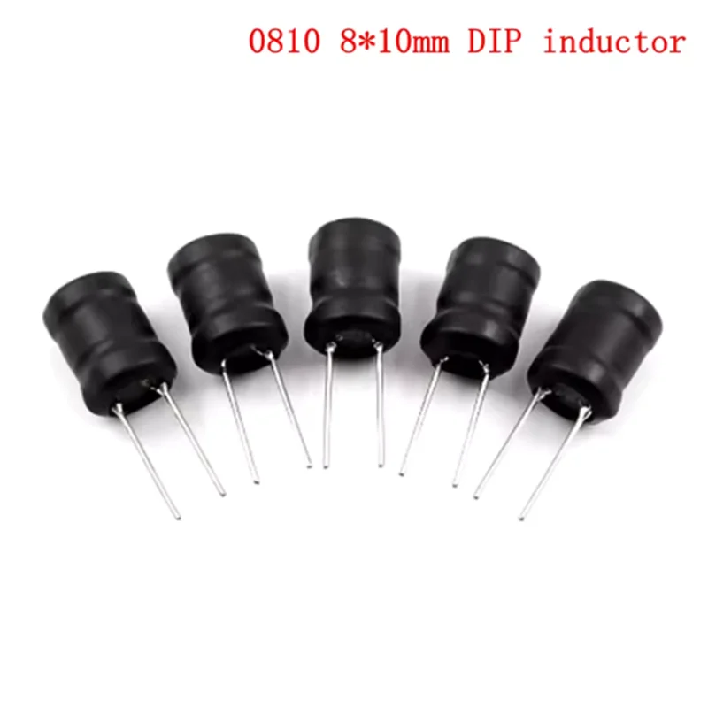 10PCS/Lot 0810 8*10mm DIP Inductor 2.2uH 3.3uH 4.7uH 6.8uH 10uH 15uH 22uH 33uH 47uH 68uH 100uH 150uH 220uH 330uH