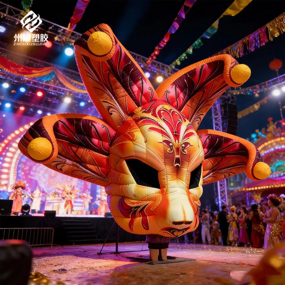 Inflatable masks, in the Venetian style, eye-catching inflatable mask decorations for carnival event props