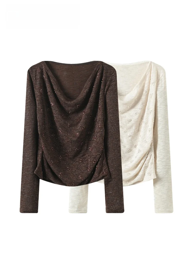 

Cara CLUB plus Size Long Sve Scoop Ne Base irt Women's Spring plus Size Lazy Sle Slimming New Top Trendy