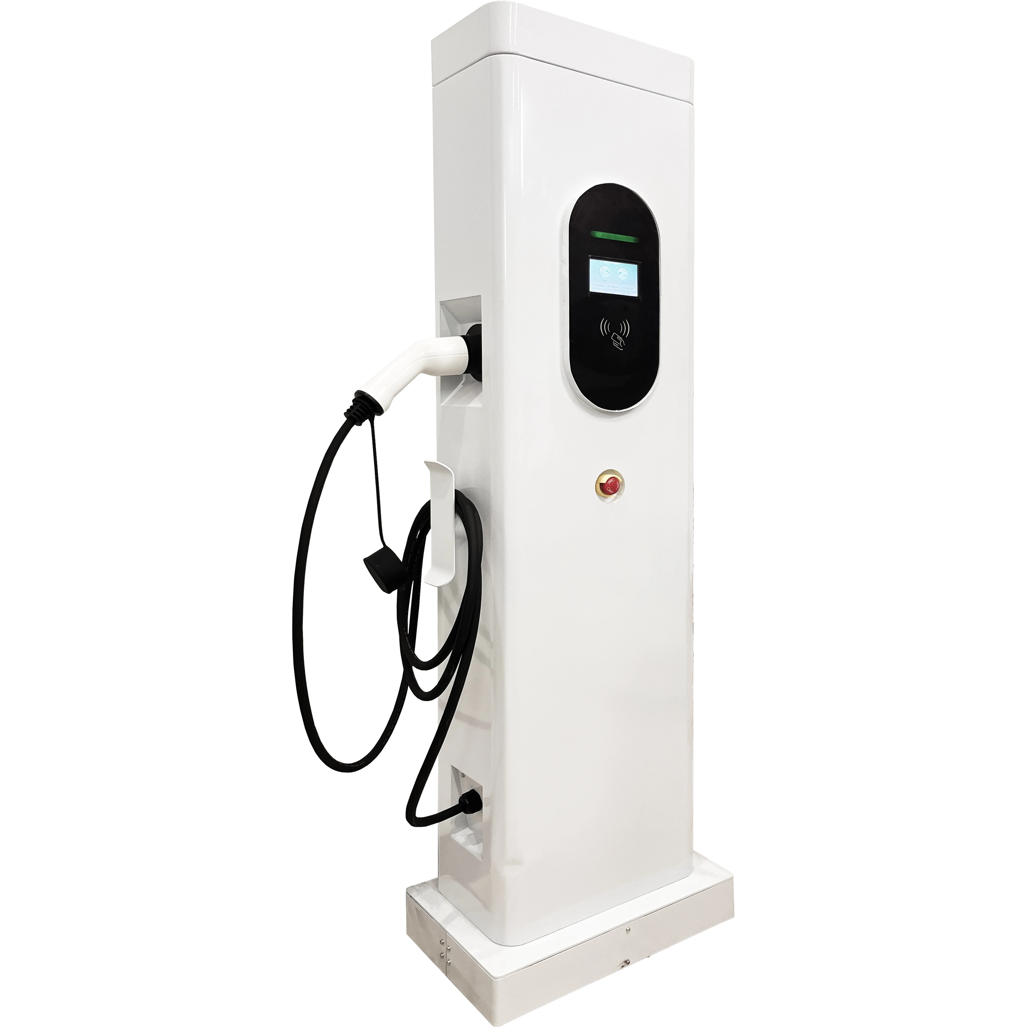 

3 Phase 14KW 22KW 44KW AC EV Charger Dual Gun 4.3 Screen Floor Mounting Electric Power Charge 32A Evse EV Car Charger Station