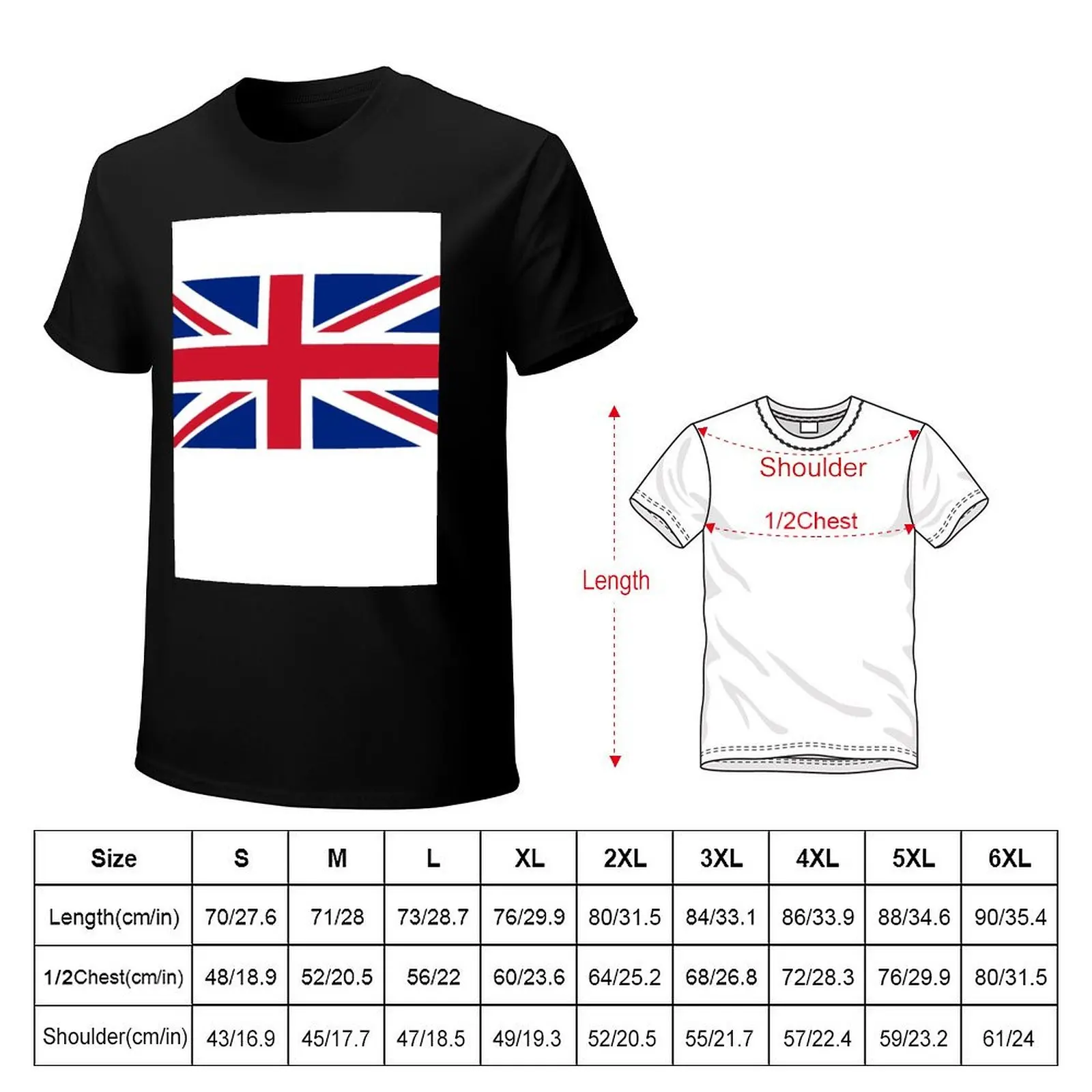Union Jack Flag / Union Flag British UK Great Britain T-Shirt Large Size Loose Casual Tee