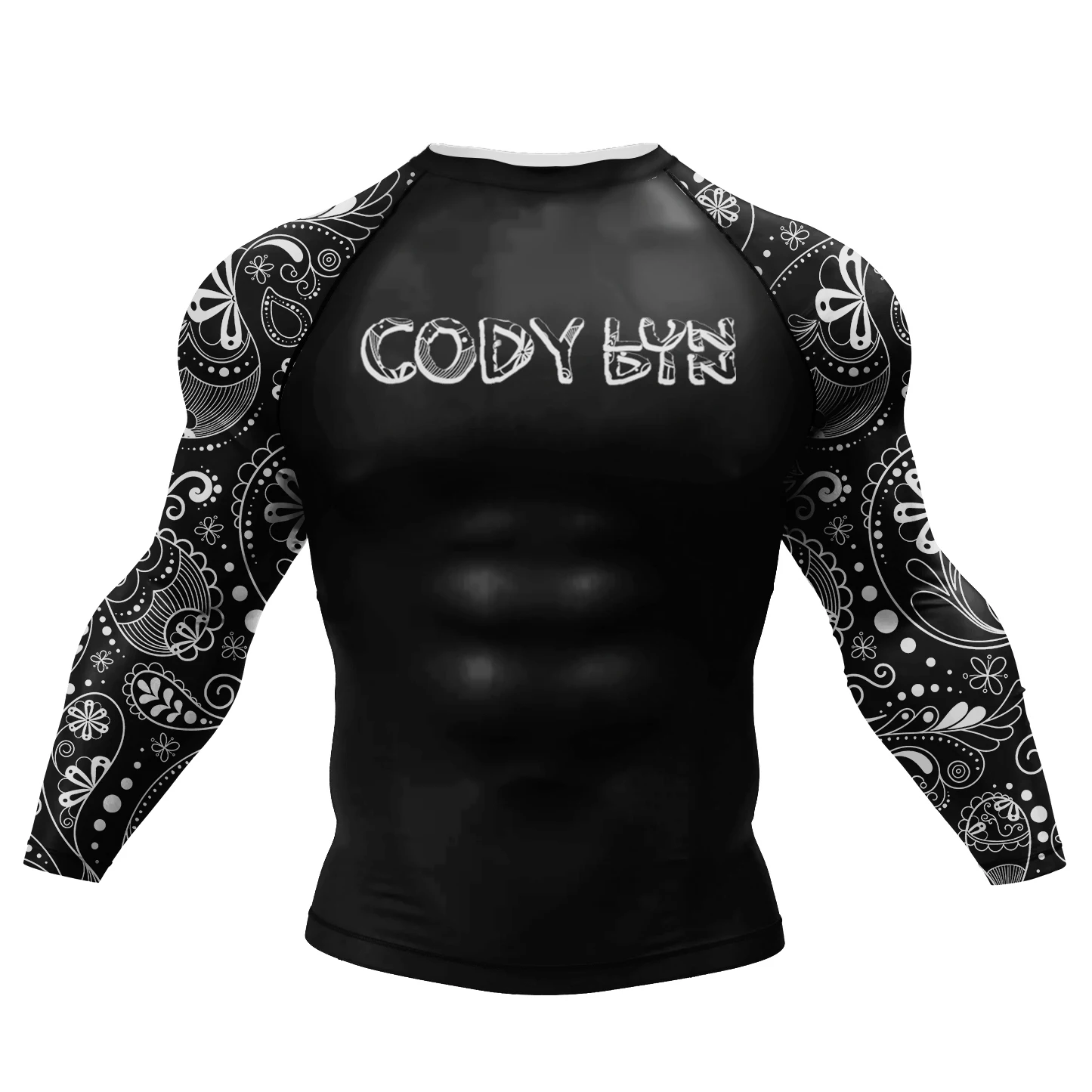 Cody Lundin Men Training Workout Shirt Skin Sport Muay Thai Shirt Long Sleeve Fitness Gym Top Running Football & Bjj Rash Guard