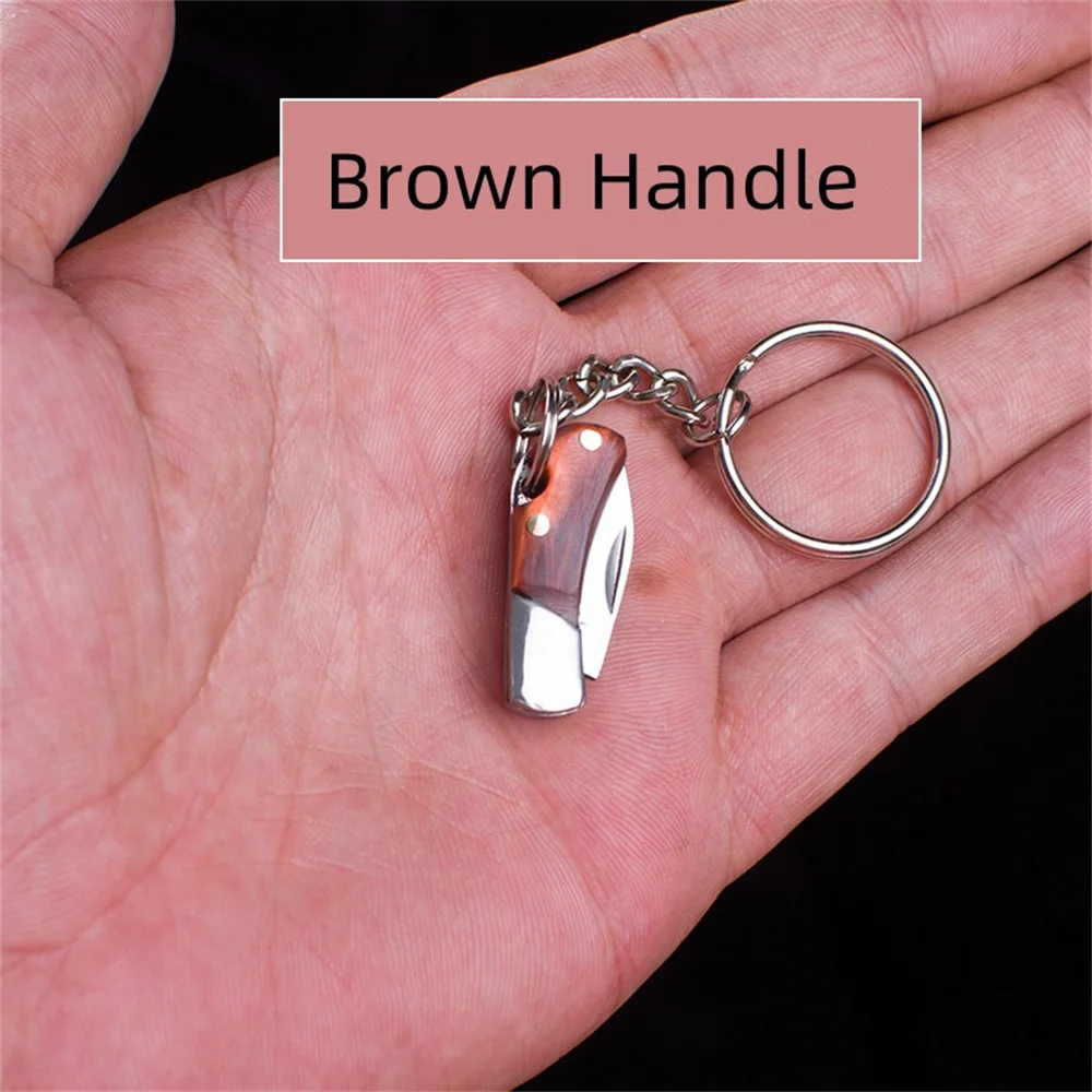 Mini Pocket Knife Keychain Compact Stainless Steel Cutter Camping Pocket Knife Portable Unboxing Tool Pendant For Outdoor view 6