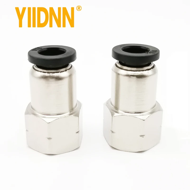high quality NPT pneumatic tube fitting push in air quick connect pipe fittings PCF1/4-N02