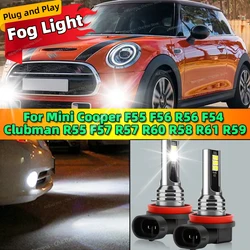 2Pcs 6000K Front Fog Light LED Bulb Car Lamp Canbus For Mini Cooper F55 F56 R56 F54 Clubman R55 F57 Convertible R57 R60 R58 R61