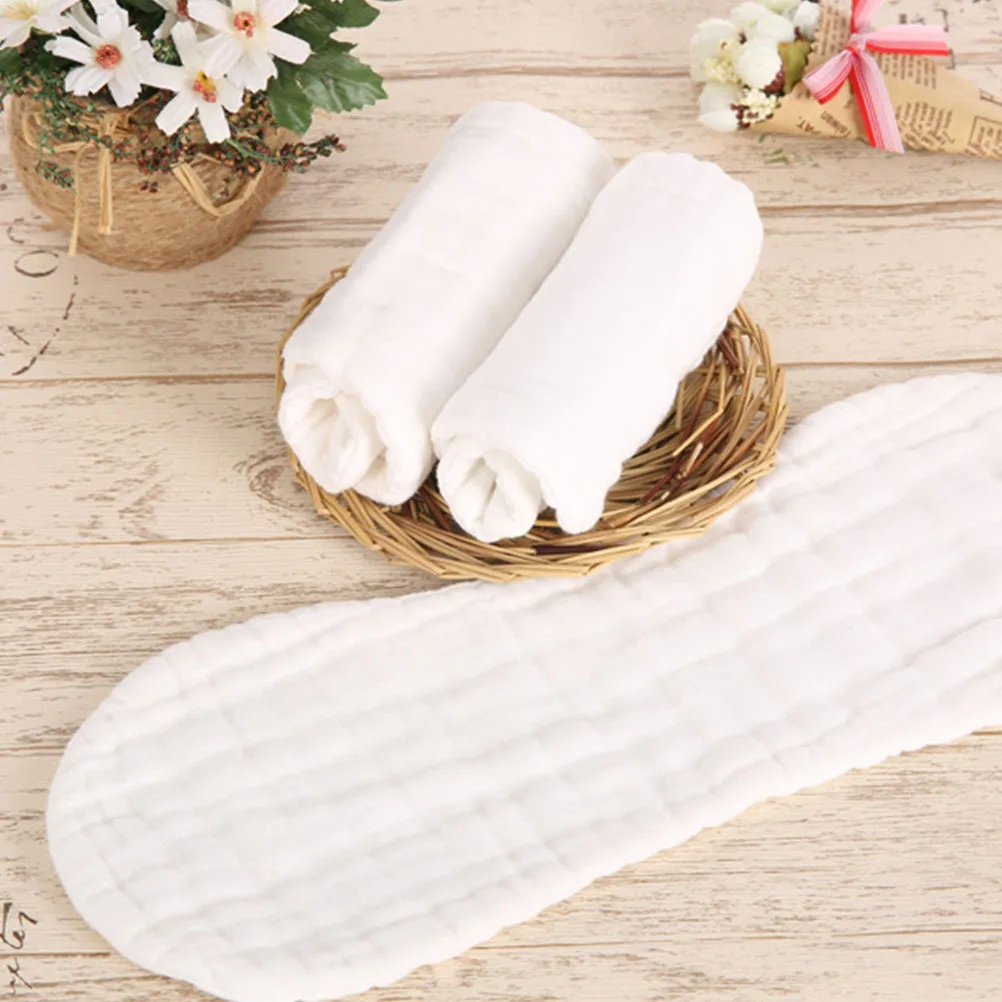12 pz Fodere Per Pannolini Per Bambini Garza Lavabile Morbida Mussola Asciugamani Pannolini di Stoffa Neonato Bambino Riutilizzabile Pannolini Pad Mussola Asciugamano Per Bambini