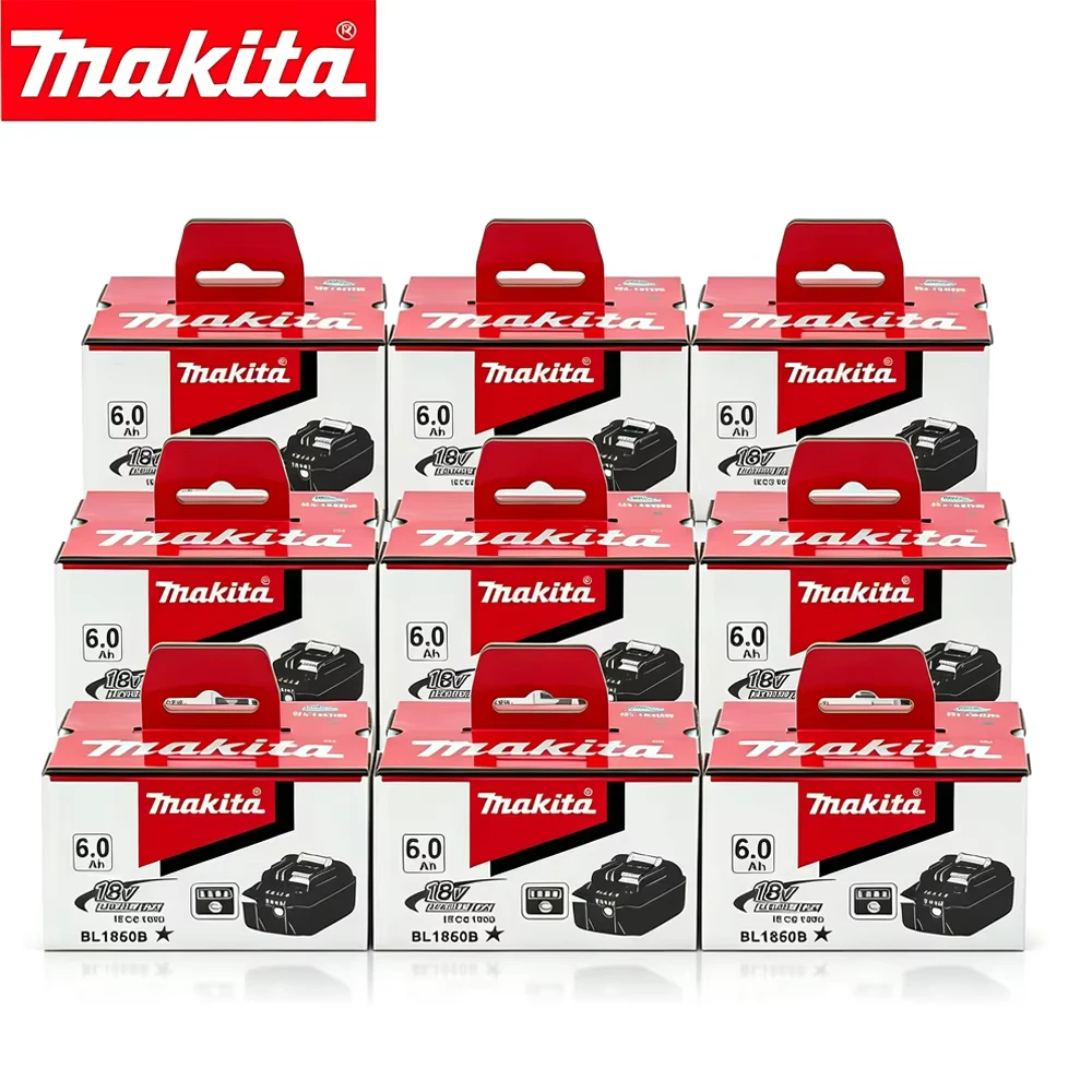 Makita Akku 18V 6,0Ah Original Wiederaufladbarer Li-Ionen-Akku 18V 6000mAh Ersatzakku Bl1860 Bl1850 Bl1860B