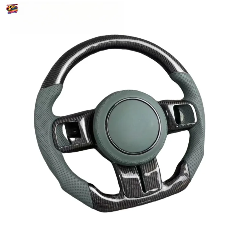 For Jeep Wrangler Gladiator Freedom Light JK JL Big Cut Compass Commander Flat Bottom Carbon Fiber Steering Wheel Modification