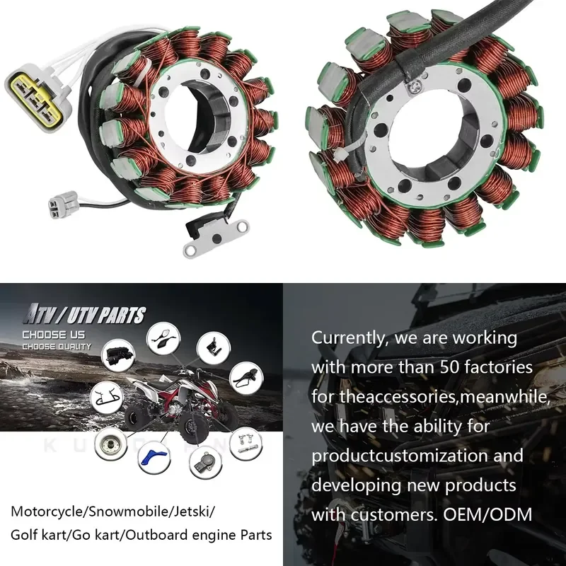 

i Stator for GRIZZLY 550 700 KODIAK 700 YFM550 YFM700 OEM 3B4-81410-00-00 28P-81410-00-00 28P-81410-01-00 ATV/UTV