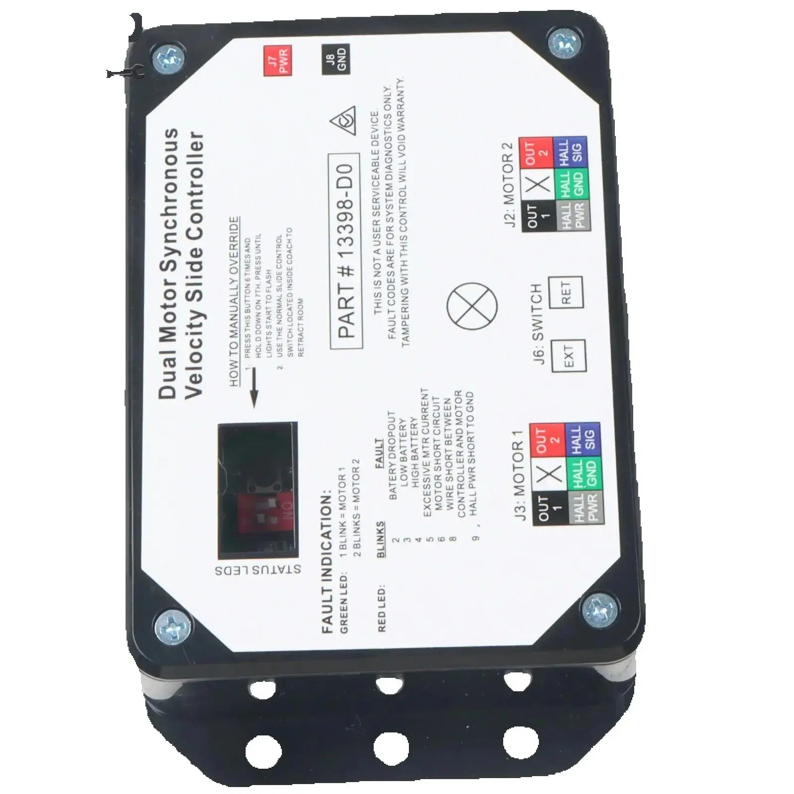 Lippert 13398-D0 Dual Motor Synchronous Velocity Slide Controller V-Sync II for Caravans RV Slide-Out Systems