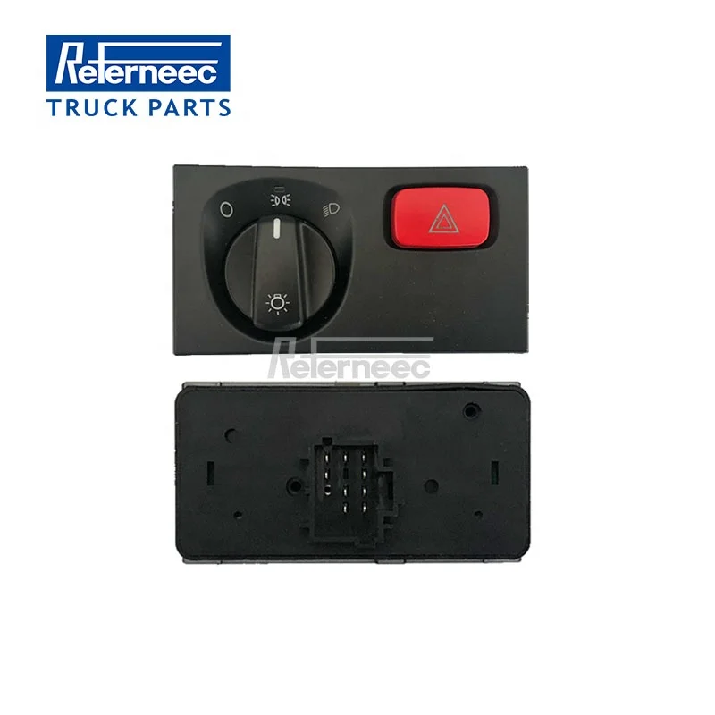 REFERNEEC Switch 1540673 1900317 2252076 540673 Headlights Alert Switch 9 Pins for SCANIA Truck 4-/F-/K-/N-Series