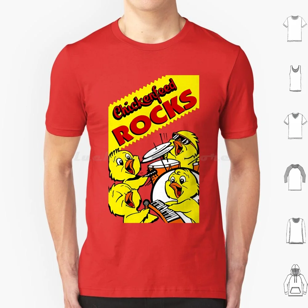 Chickenfeed Rocks T Shirt Cotton Men Women DIY Print Chickenfeed Rocks Tasmania Tassie Band