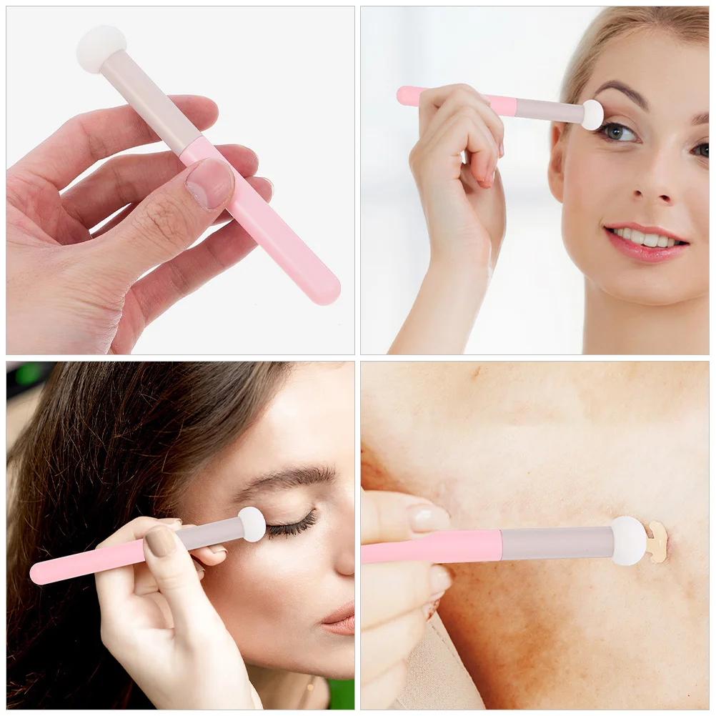 6 個のメイクアップスポンジブラシセットコンシーラースポンジブラシファンデーションブレンド用アイクリームパウダーパフハンドル付き女性美容