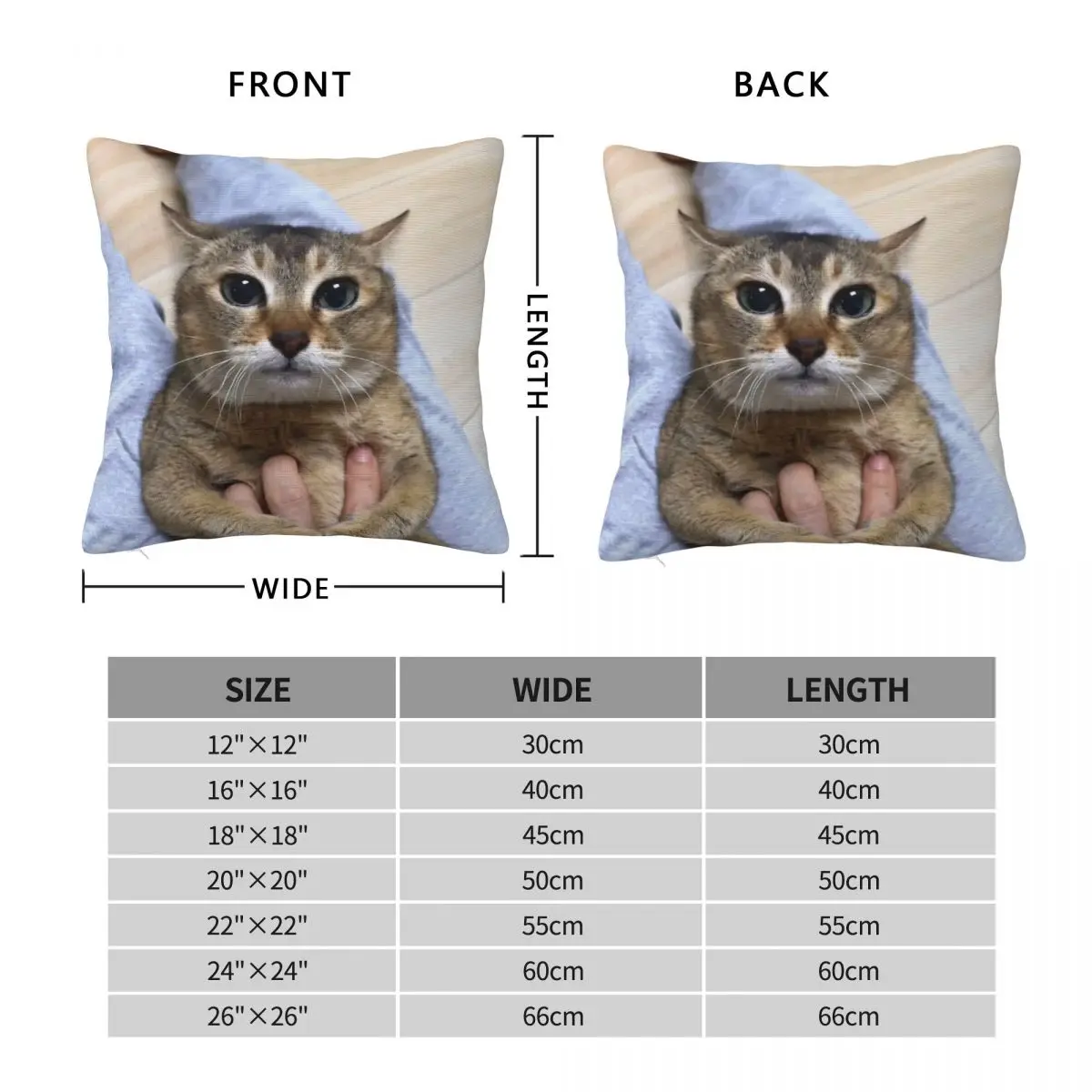 Tole Tole Silly Cat Pillowcase Polyester Linen Velvet Printed Zip Decorative Home Cushion Cover