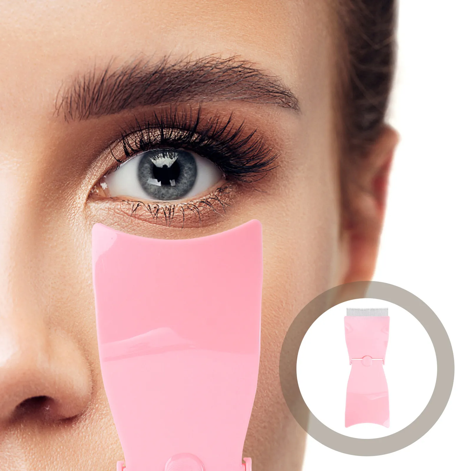 

2Pcs Compact Eyebrow Comb with Steel Needles Foldable Travel-Friendly Brow Brush Comb Super Smooth Touch for Women Girls Easy to