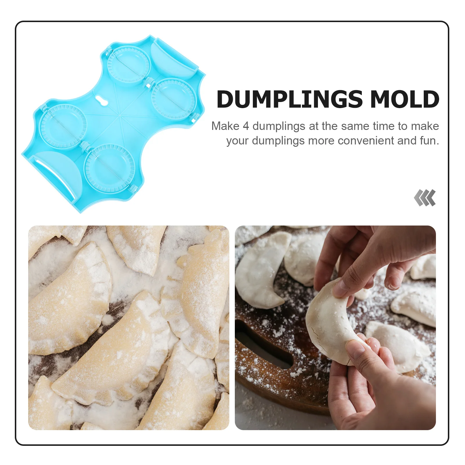 

Dumpling Skin Molds Kitchen Gadget Foldable Maker Tools for Dumplings Wontons Easy Clean Smooth Surface