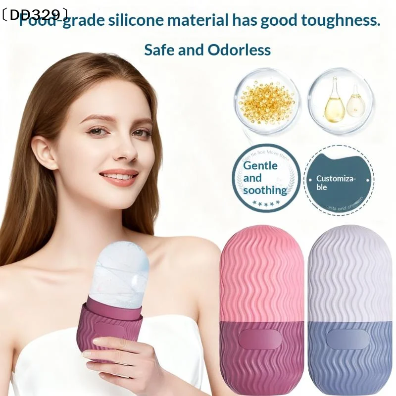 Silikon-Eiswürfelform Gesichts-Eisroller Massage-Gesichtsroller Wiederverwendbarer Eis-Gesichtsroller Hautpflege-Tool〔DD329〕