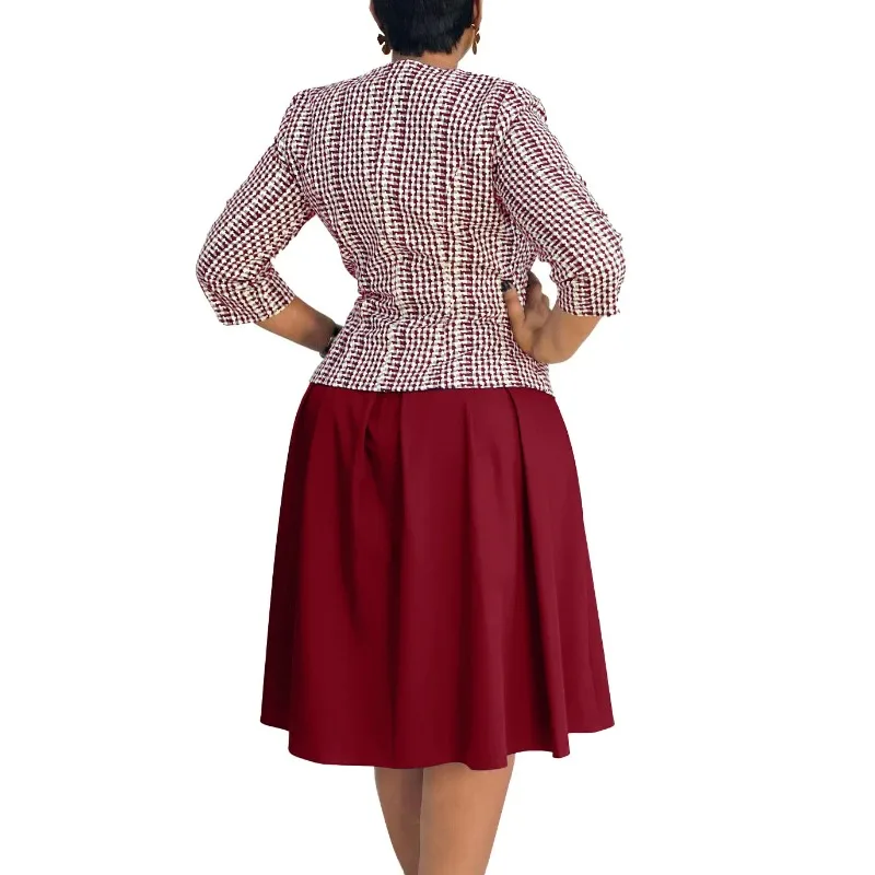 فساتين Dashiki الأفريقية للنساء موضة الخريف والشتاء الأفريقية 3/4 كم فستان ميدي مع معطف ملابس أفريقية للنساء