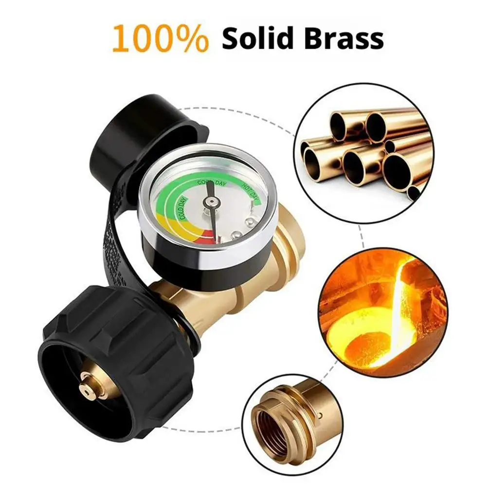 

Universals Propane Tanks Gauge Leak Propane Level for Campers, Propane Heater, Pit, Gas Grill O3J5