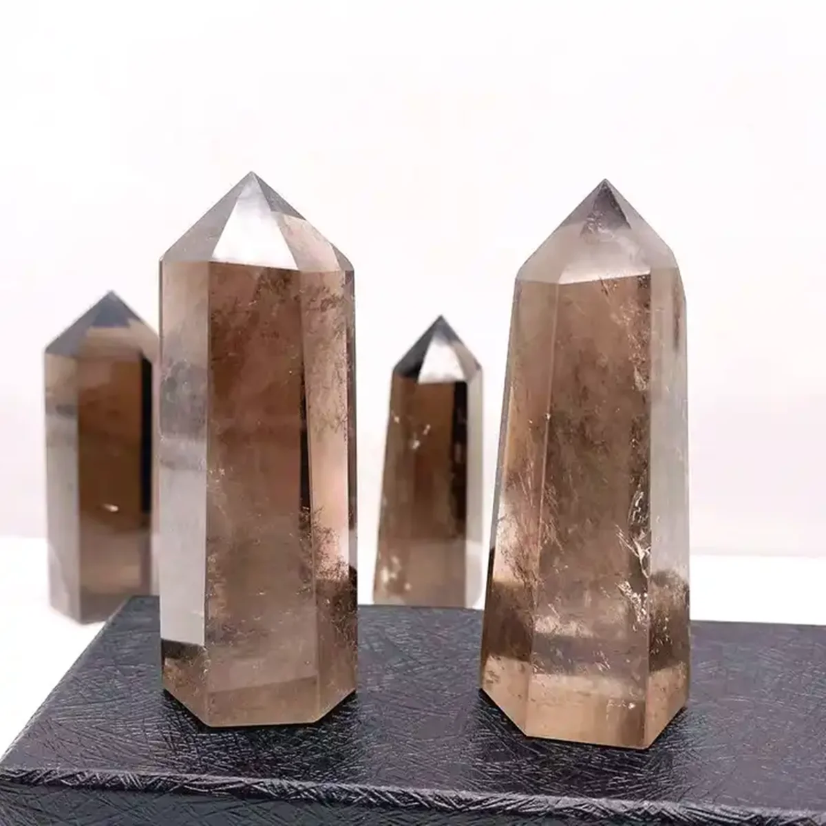 Natural 6-8cm High Quality Crystal Cafts Smoky Quartz Point For Home Decoration