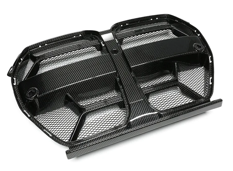 Real Dry Carbon Fiber BodyKit Car Front Grilles with Insect Screen for G80 G81 M3 M4 G82 G83 CSL Style Grills