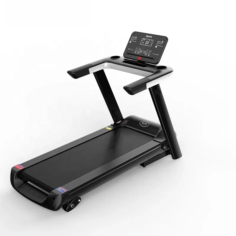 High motor home shock absorbing electric treadmill with heart rate function adjustable slope running machine can customized