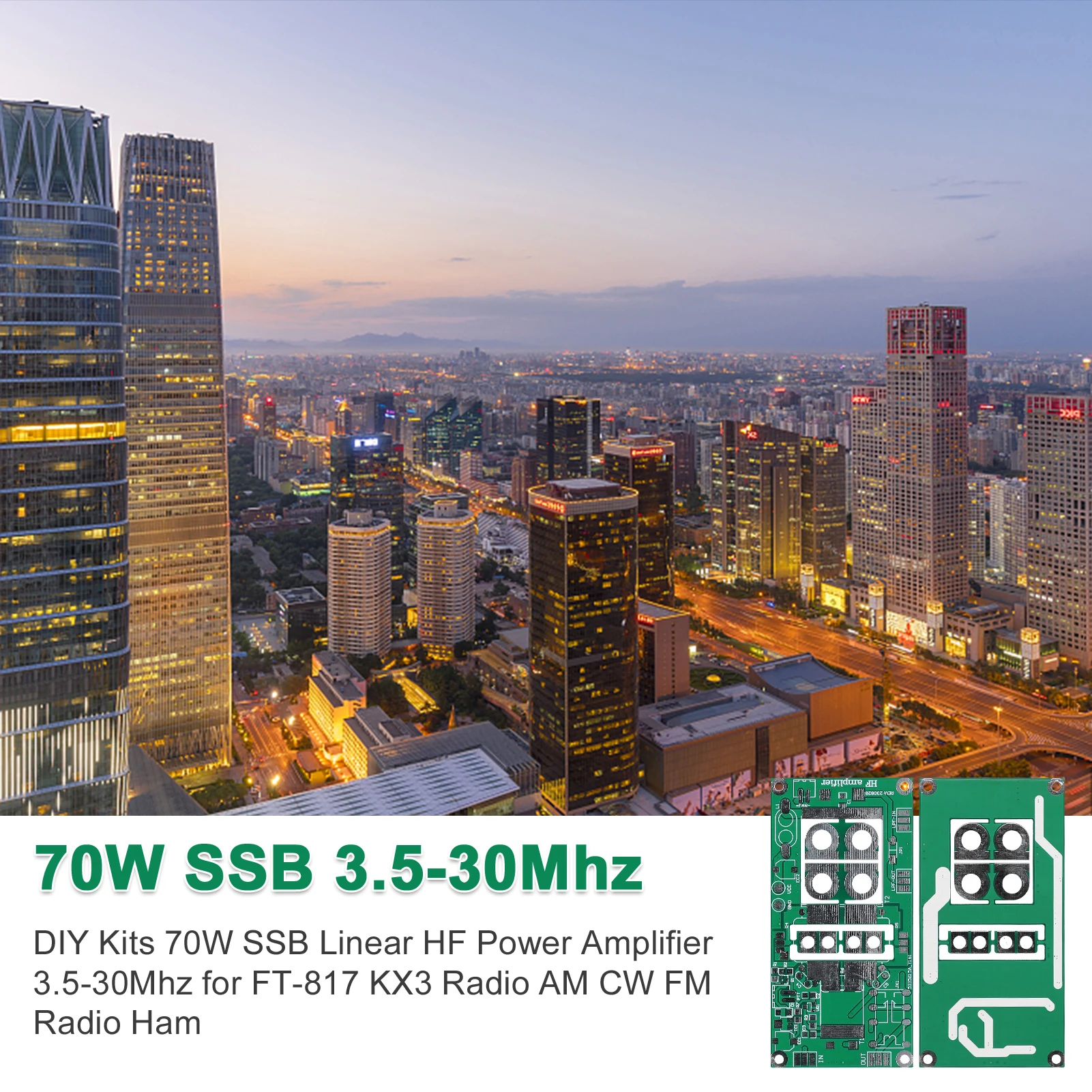 70W SSB amplificatore di potenza lineare HF 3.5-30Mhz per FT-817 KX3 Radio AM CW modulazione di frequenza Radio Ham Kit fai da te