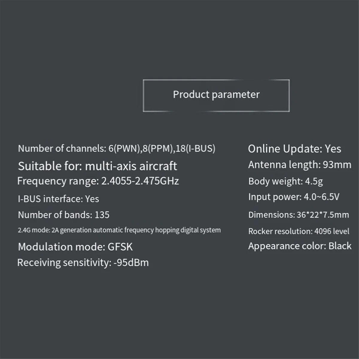 A57G-For FlySky FS-X6B 2.4G Receiver PWM PPM I.BUS for FPV Racing Drone FS-I10 FS-I8 FS-I6X FS-I4 FS-I6 FS-I6S Transmitter