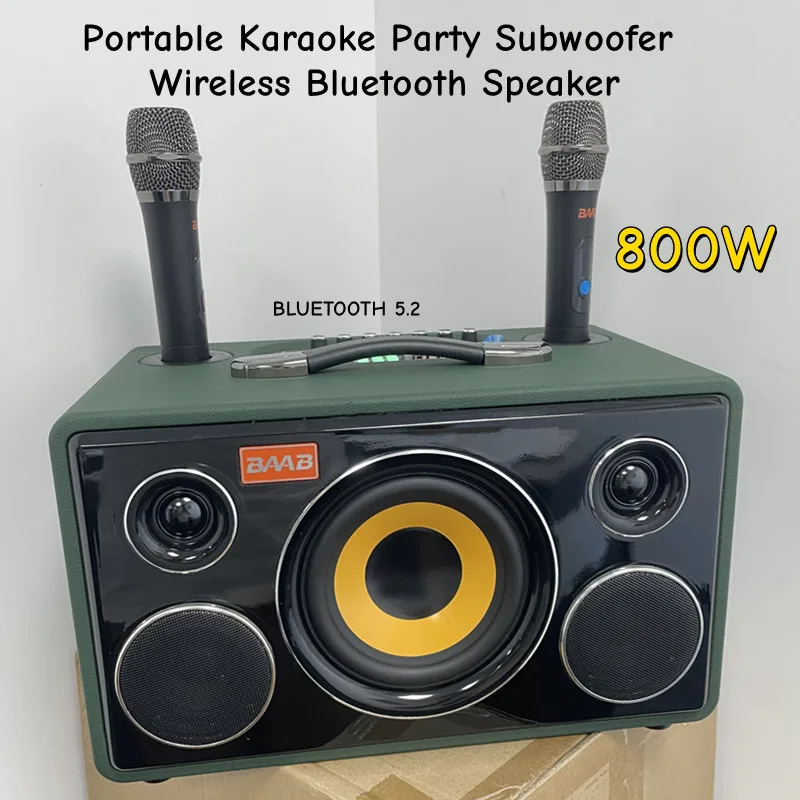 800 واط عالية الطاقة المحمولة كاريوكي حفلة مضخم صوت سمّاعات بلوتوث لاسلكي المحمول Boombox Caixa De Som بلوتوث مشغل موسيقى