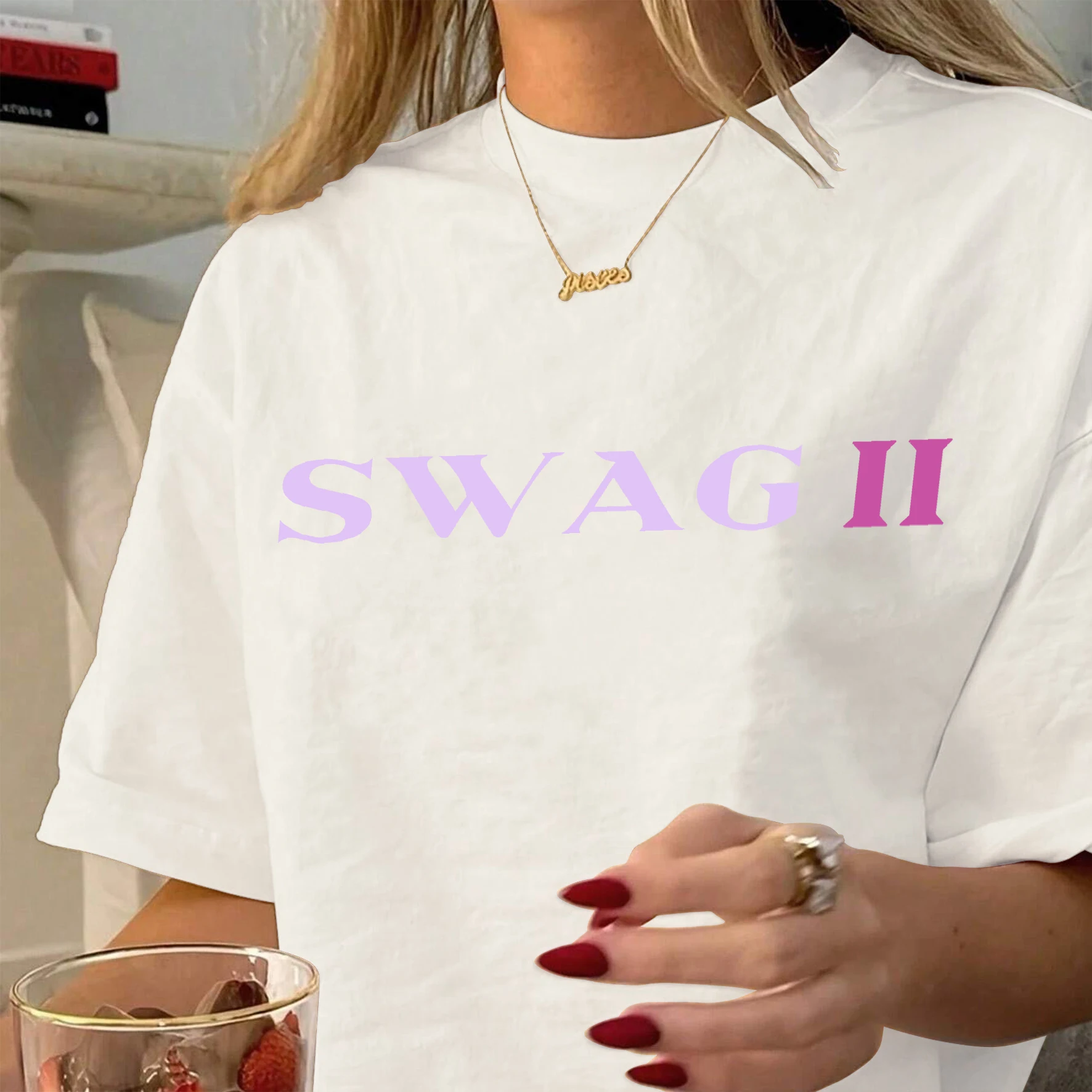جاستن بيبر SWAG II 2025 جاستن SWAG 2 تي شيرت 2 الوجهين س الرقبة قصيرة الأكمام قمصان المشجعين هدية