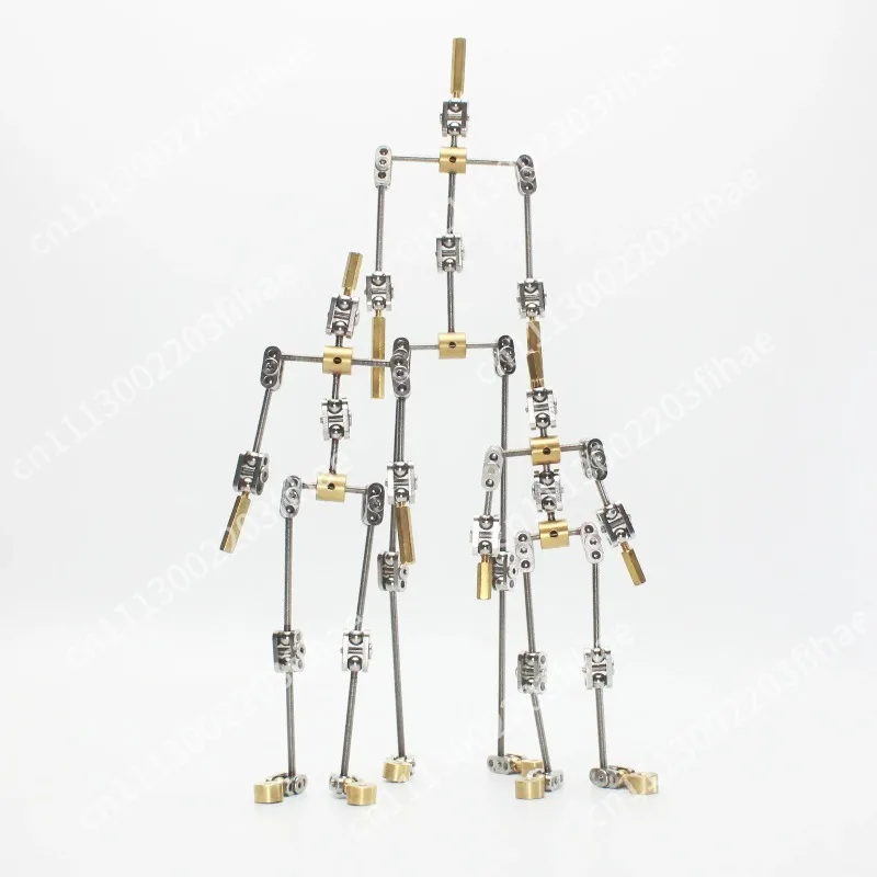 Animation skeleton set, suitable for freeze frame animation puppets, with silicone hands, freeze frame animation metal skeleton