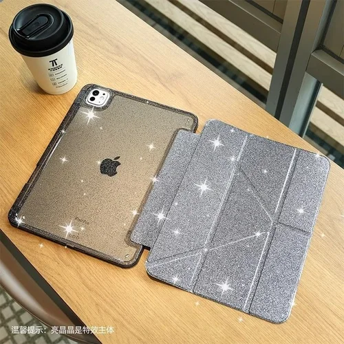 Funda brillante para iPad Air 5th 4th 10,9 Air 11 M2 M3 iPad 10th Gen 10,9 11th 11 ""Pro 11 cubierta inteligente con soporte multiángulo