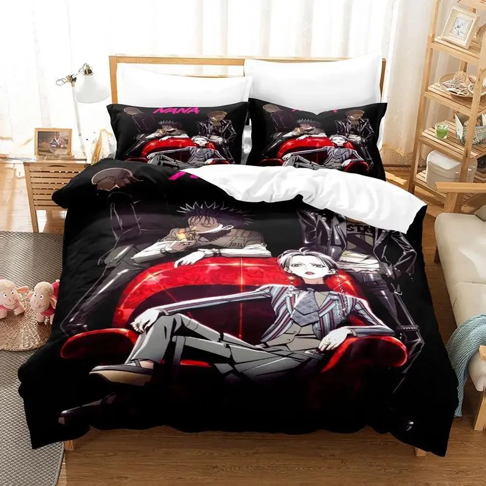 

Kawaii Girls NANA Bedding Set Single Twin Full Queen King Size Bed Set Adult Kid Bedroom Duvet cover Sets 3D Anime Bed Sheet Set