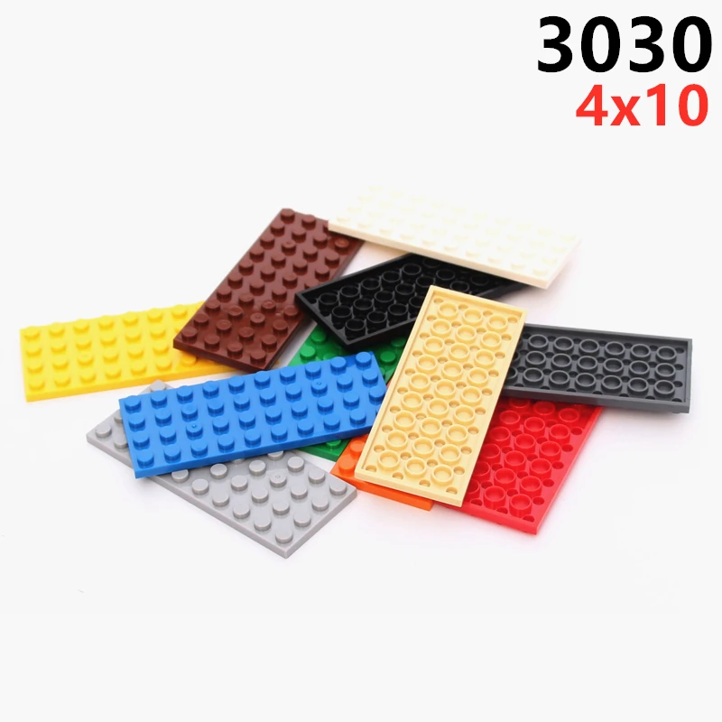 10pcs/lot MOC Parts 3030 Plate 4x10 Compatible Figures Bricks DIY Assmble Building Blocks Particle Kid Puzzle Brain Toys Gift