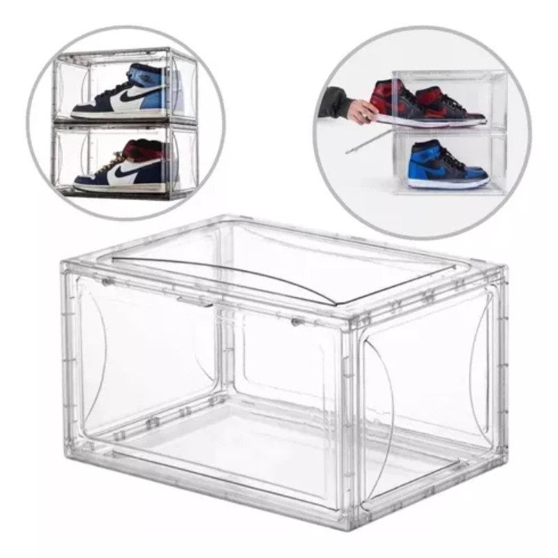 

2 Pc Organizer Box P Sneaker C Door Acrylic Boxes, Boxes and Baskets Decorative Boxes