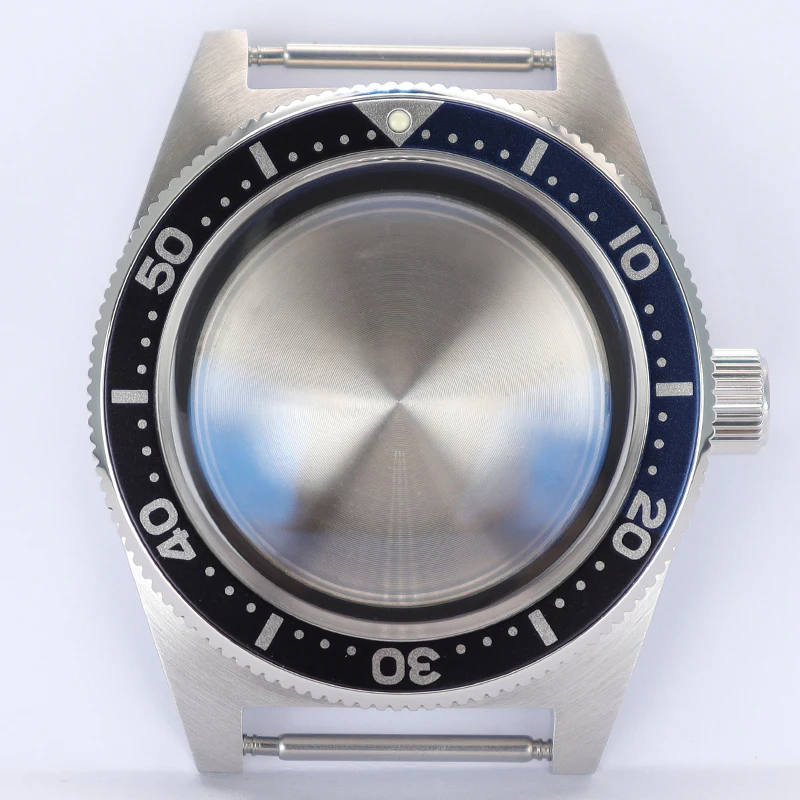 40mm Tauchergehäuse AR gewölbtes Saphirglas für Mod 62MAS SPB149J1 NH35 NH36 NH38 4R36 Uhrwerk Herren Silber Steriles Gehäuse Fester Boden – Detail 2