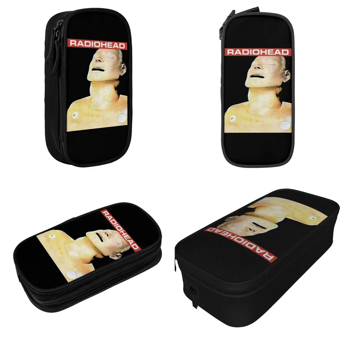 Rock Radiohead 연필 케이스 The Bends 음악 앨범 연필 케이스 학생용 펜 홀더 대형 보관 가방 학교 선물 문구