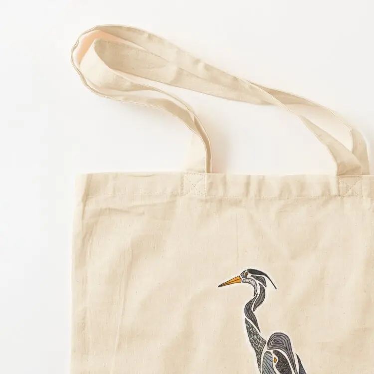 حقيبة حمل هيرون الزرقاء الرائعة، حقائب قماشية، حقيبة كتف قماشية، حقيبة يد للسيدات