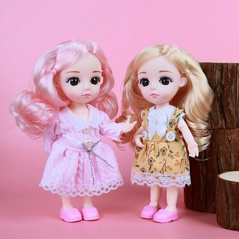 

1/12 Dolls Handmade Clothes Girls fashion Costume Dress 16cm BJD Doll Accessories DIY Dress Up Toys for Children Girls Gift