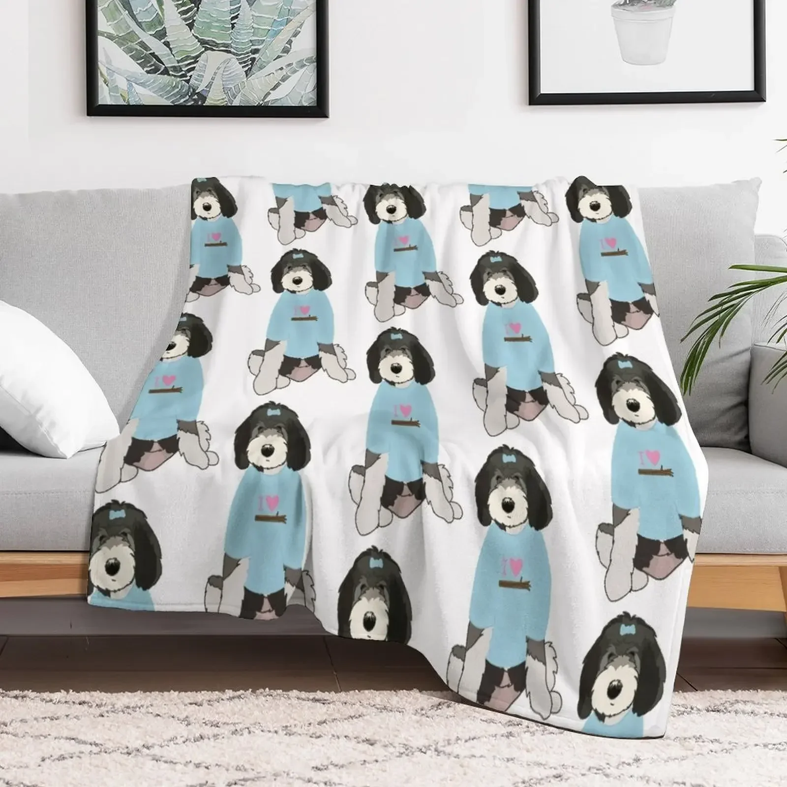 

Sheepadoodle Zo Throw Blanket Retros Picnic Blankets