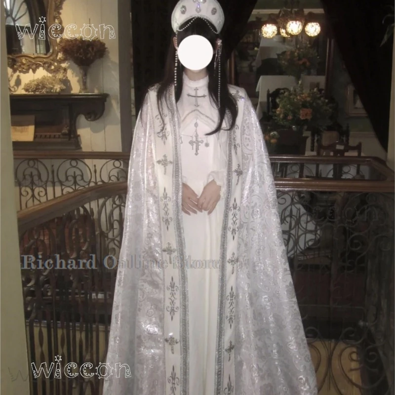 

Adult Carnival Costumes Original Ouji Jirai Kei Lolita Long Dress Cape Gothic Church Outfits Pray