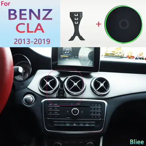 메르세데스 벤츠 CLA C117 2013-2019 마그네틱 휴대폰 거치대, 15W 무선 충전 폰 스탠드, 맥세이프 폰 지지대 커스텀 베이스