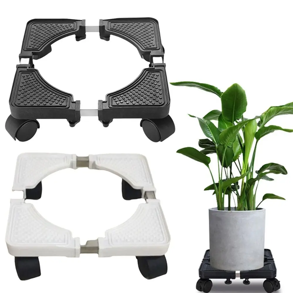 

Adjustable Universal Wheel Mobile Rack 4 Locking Wheels Noise Reduction Washing Machine Holder Non-slip Multi-functional